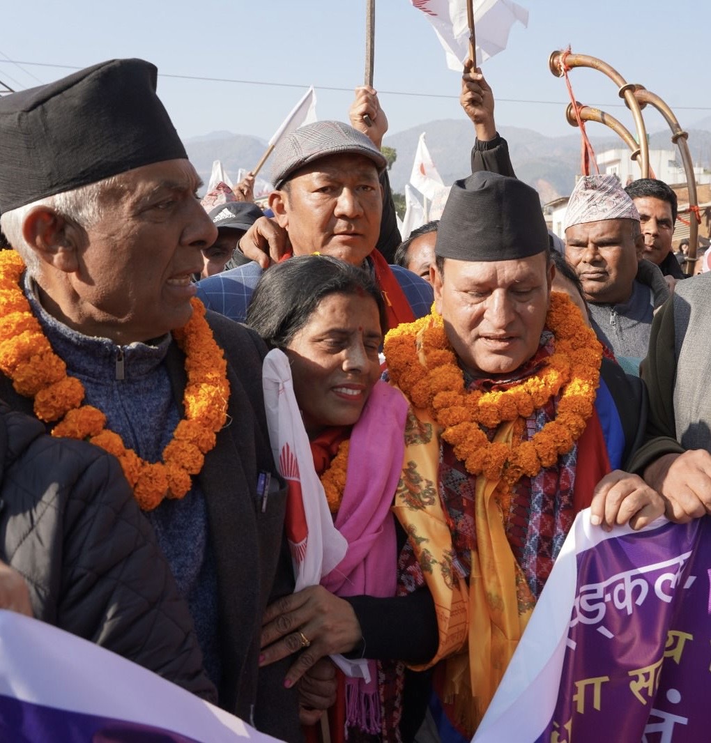 Keshav Raj Pandey - Nepal Elections 2082 with Wife